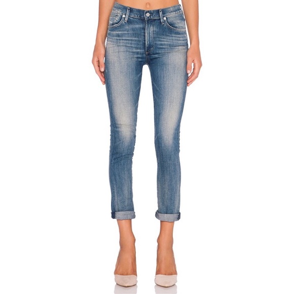 AGOLDE Camile Retro Slim Mid-Rise Women’s Denim Jeans in Tilburg Size 24 NEW - Picture 1 of 16